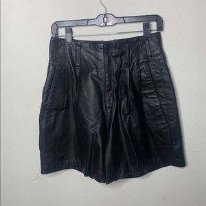 Leather shorts
